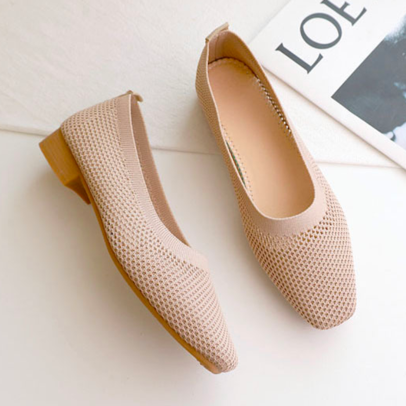 Ballerines bout carré en maille respirante - Collection 2023