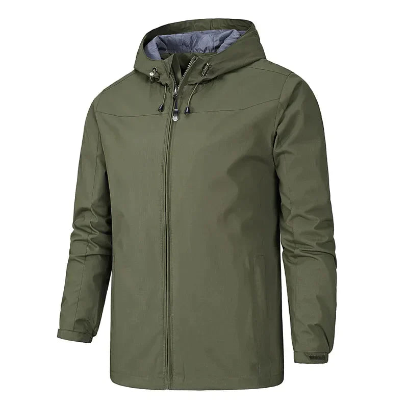 Veste imperméable à capuche pour homme